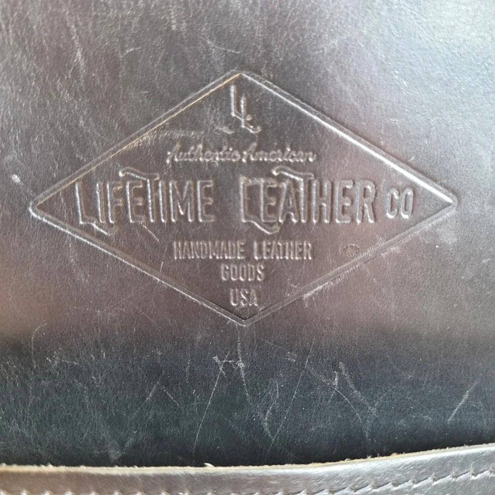Lifetime Leather Co Black Tote Handmade USA Heritage Minimalist Work Bag